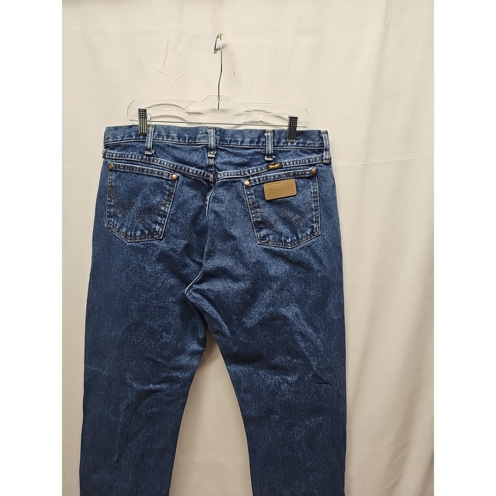 Wrangler Men Blue Cowboy Cut Original Fit Jeans Stonewashed 1013mwzgk Size 36x30 - Picture 12 of 16